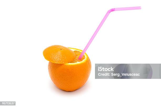 Orange And Straw Stock Photo - Download Image Now - Alcohol - Drink, Citrus Fruit, Cityscape