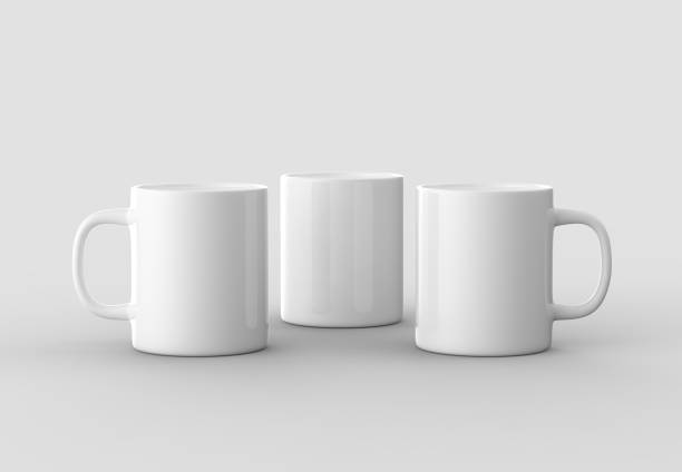 istock Mug mock up isolated on light gray background. 3D illustrating. 957140212