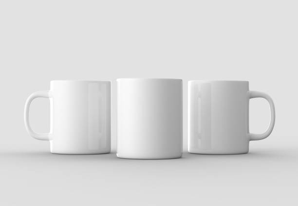 istock Mug mock up isolated on light gray background. 3D illustrating. 957140302