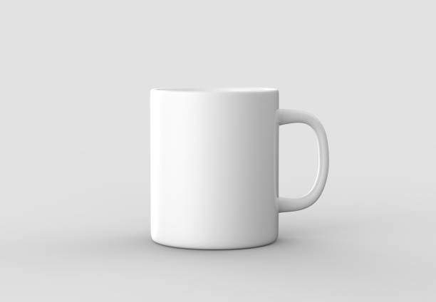 istock Mug mock up isolated on light gray background. 3D illustrating. 957141048