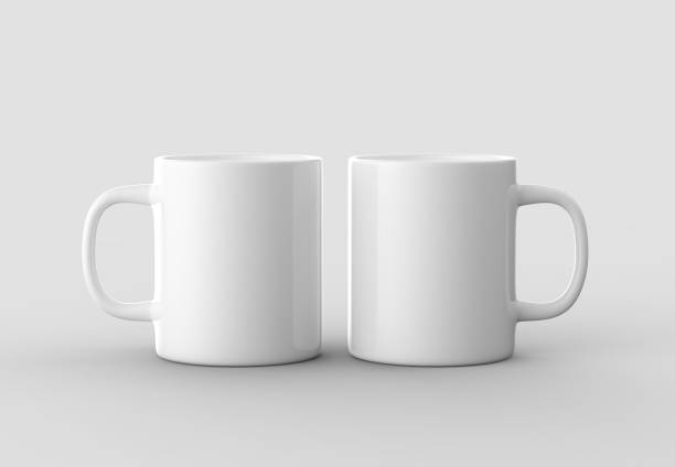 istock Mug mock up isolated on light gray background. 3D illustrating. 957141136