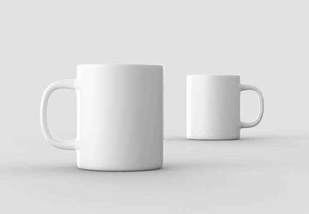 istock Mug mock up isolated on light gray background. 3D illustrating. 957141180