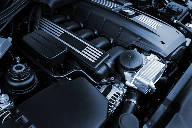 powerful engine The powerful engine of the modern car engine stock pictures, royalty-free photos & images