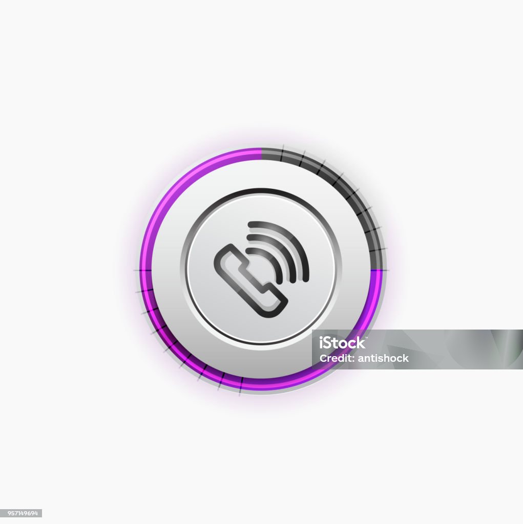 Phone Button Vector Phone Button Call Support Idea Vector Illustration Stock Illustration ...