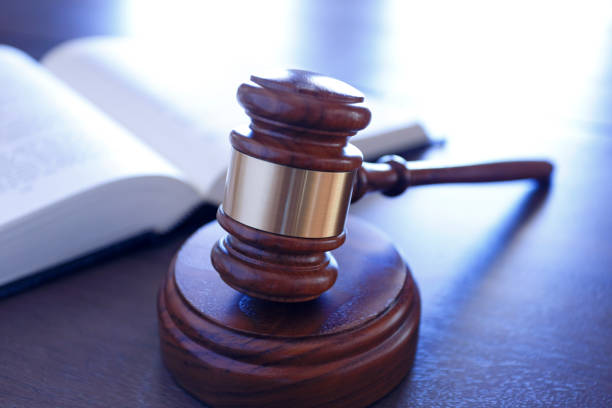 istock Gavel In Front Of An Open Law Book 957150326