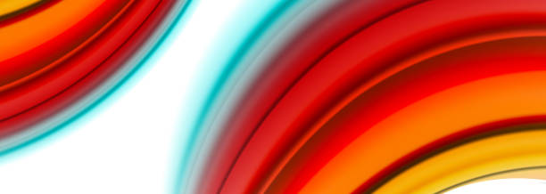 istock Abstract wave lines fluid color stripes. Vector artistic illustration for poster or web banner 957151130