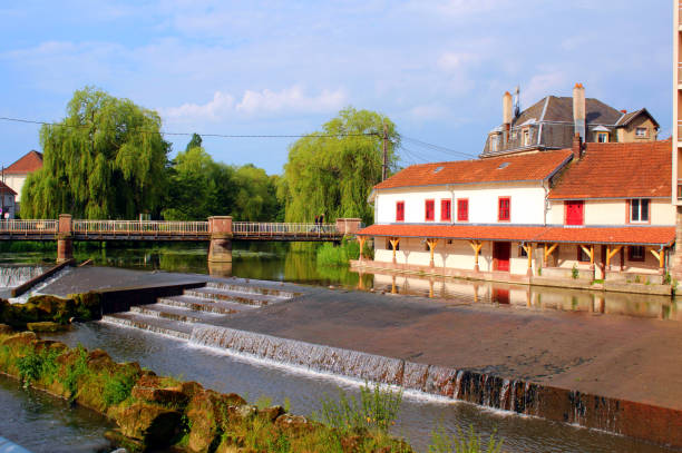 reflect on the river in sarrebourg in france