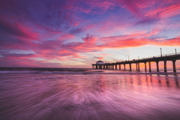 istock Stunning Sunset at Manhattan Beach Pier 957155802