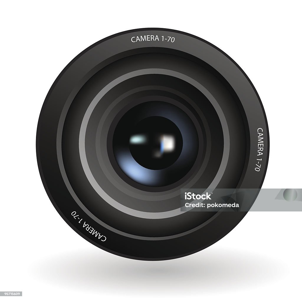 Kamera Objektiv - Lizenzfrei Ausrüstung und Geräte Vektorgrafik