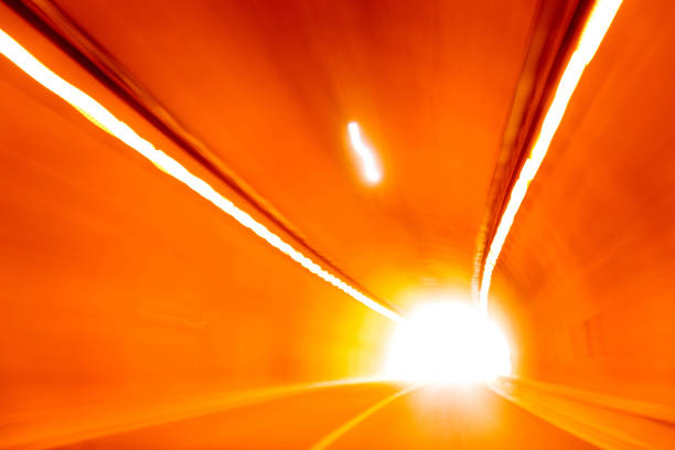 istock Driving on the orange tunnel 957158650