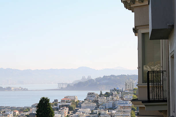 Balcony View of San Francisco stock photo