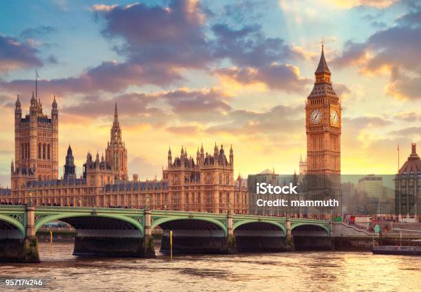 The Big Ben In London And The House Of Parliament Stock Photo - Download Image Now - London - England, Big Ben, UK