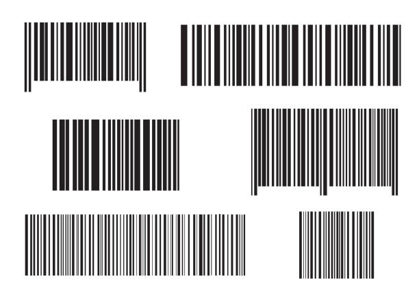 realistische barcode-symbol. einen modernen einfachen flachen strichcode. marketing, das konzept des internets. modische vektor zeichen einer markt-marke für website-design, mobile anwendung. barcode-logo - coding stock-grafiken, -clipart, -cartoons und -symbole