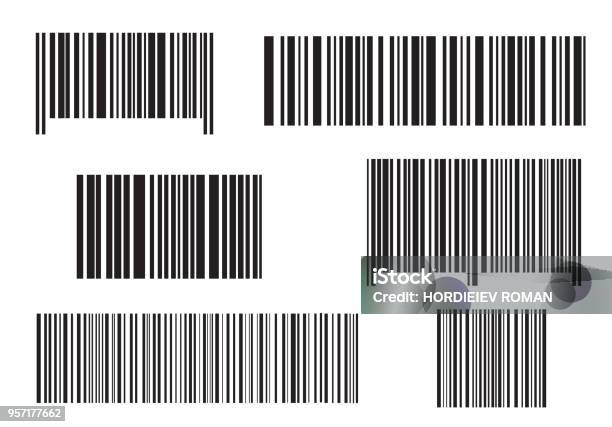 Realistic Bar Code Icon A Modern Simple Flat Barcode Marketing The Concept Of The Internet Fashionable Vector Sign Of A Market Trademark For Website Design Mobile Application Bar Code Logo Stock Illustration - Download Image Now