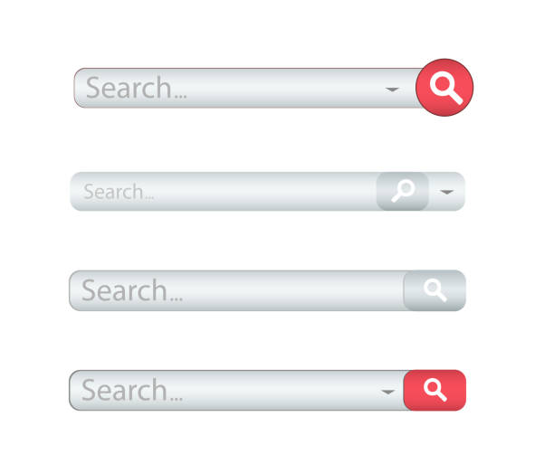 Search bar isolated on white background. Vector template for internet searching. Web-surfing interface Search bar isolated on white background. Vector template for internet searching. Web-surfing interface. crash site stock illustrations