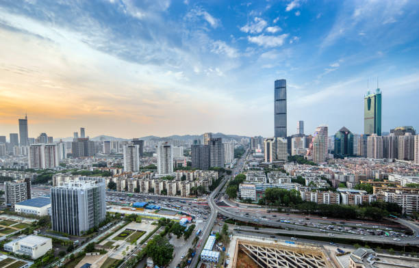 istock Shenzhen city skyline in China 957182290