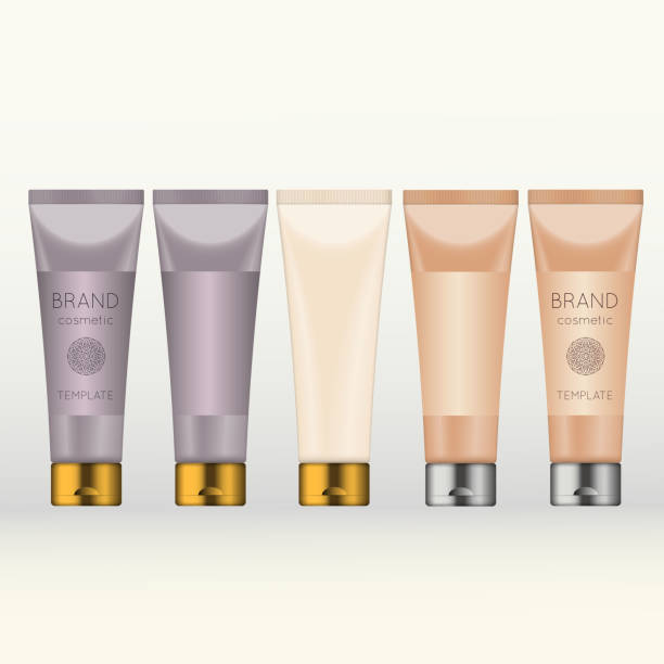 istock Vector 3D beauty cosmetic product mock up. Isolated realistic bottles for advertising branding. Cosmetic packaging design template. 957183038