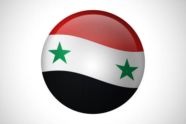 Syria country flag for web botton design
