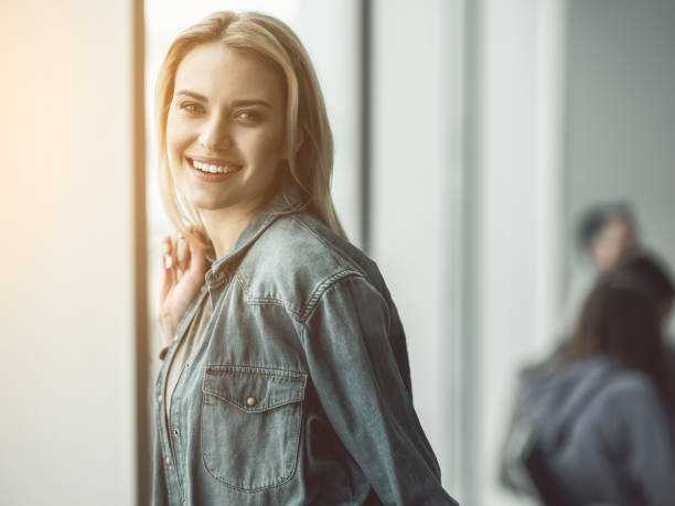 istock Outgoing woman expressing happiness indoor 957202918