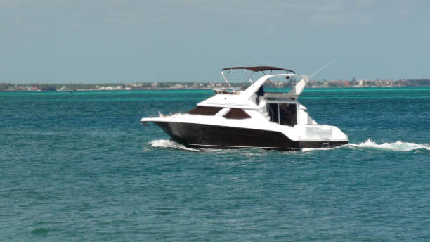 istock Boat On Cancun Sea View In Mexico 957214132