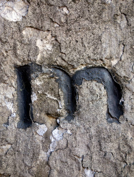istock Written Wording in Distressed State Typography Found Letter M 957217268