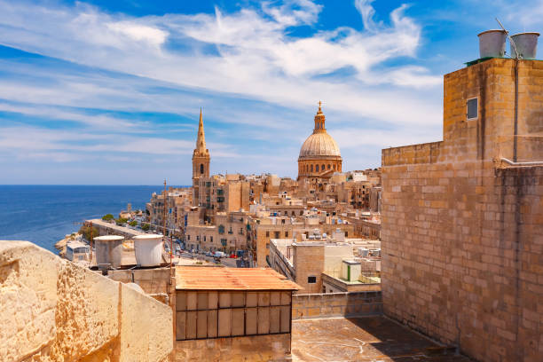 istock Domes and roofs of Valletta , Malta 957218022