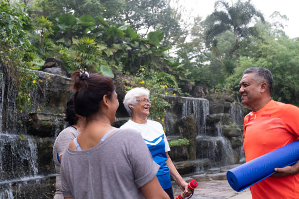 istock Discussion after our fitness class 957222810