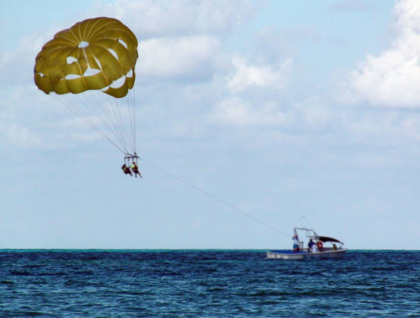 istock Cancun Beach Parasailing Scene In Mexico 957223642