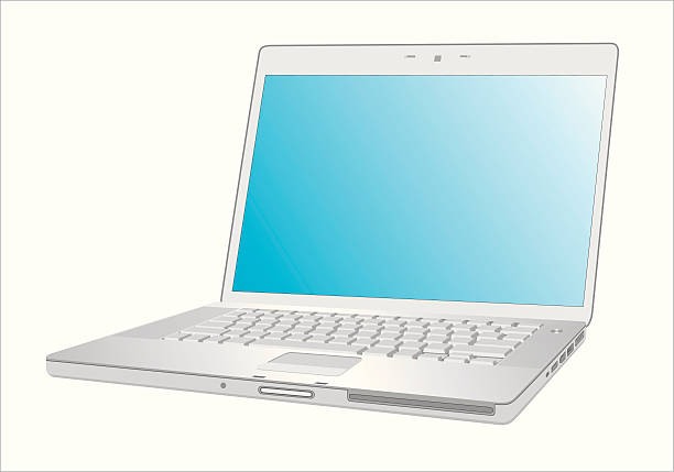 серый ноутбук - powerbook stock illustrations