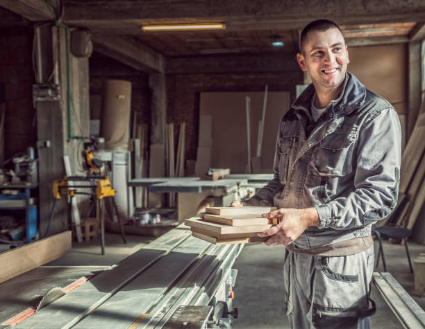 istock Man working with wood in the workshop 957227486
