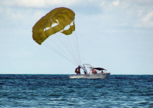 istock Cancun Beach Parasailing Scene In Quintana Roo. Mexico 957229112
