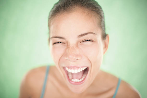 istock Happy screaming woman 95722947