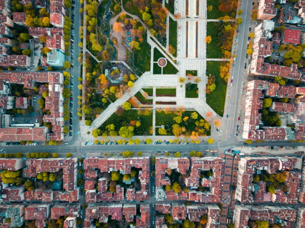 istock Aerial view of Memorial park in Sofia Bulgaria 957240084