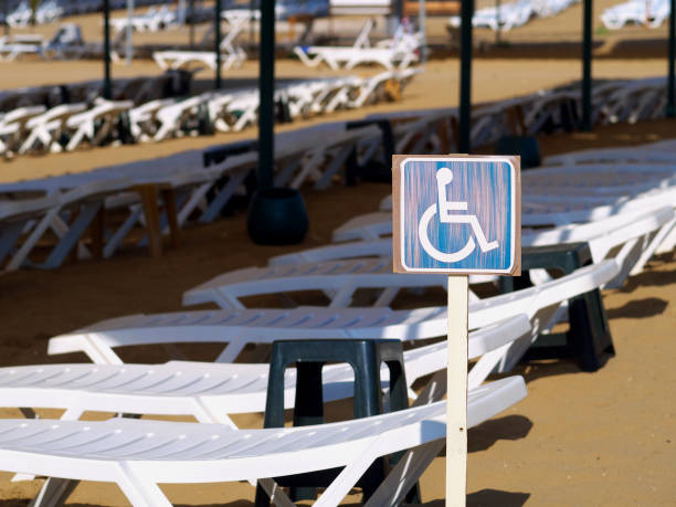 istock sign on a beach marking places for people with disabilities 957240968