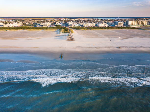 istock Aerial city view from the seaside 957243228