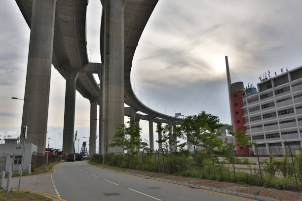 istock Stonecutters Bridge and the Tsing sha highway 957256088