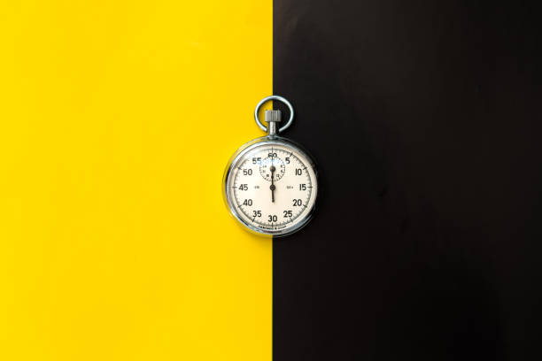 istock Top view of vintage stopwatch 957262156