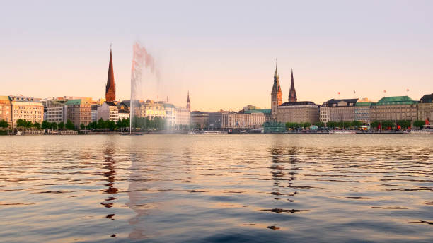 Alster lake panorama - Hamburg, Germany