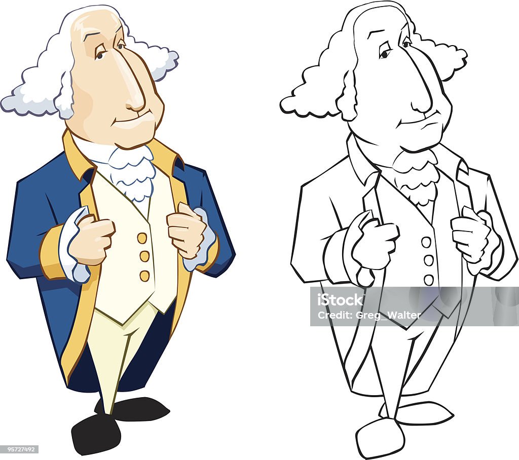 Vintage Man Founding Fathers of the United States stock vector