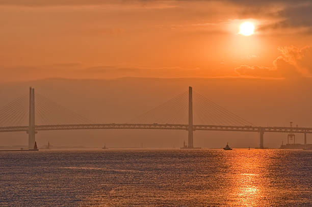 istock Yokohama Bay Bridge at sunrise 95728421