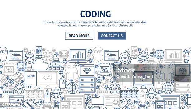 Coding Banner Design Stock Illustration - Download Image Now ...
