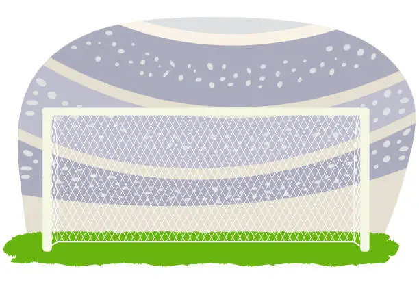 Vector illustration of Goal lock in the stadium