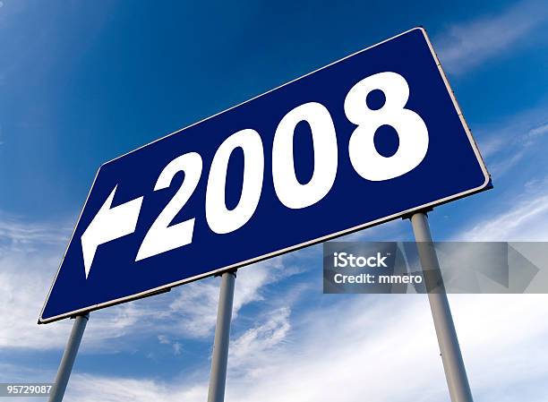 새해 2008 게시판 0명에 대한 스톡 사진 및 기타 이미지 - 0명, 2008년, 간판