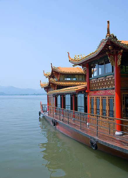 istock Traditional ship on the Xihu 95729610
