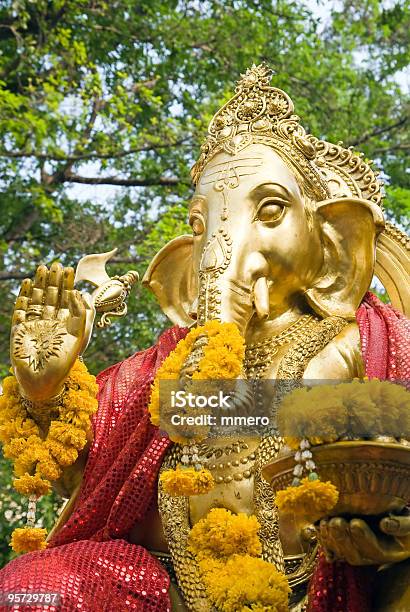 Golden Statue Of Ganesha Stock Photo - Download Image Now - Ancient, Art, Asia