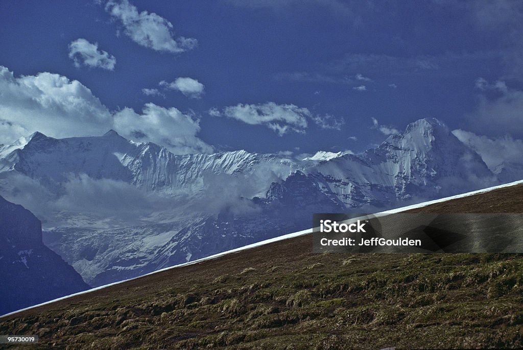 O Monte Eiger do primeiro - Royalty-free Amanhecer Foto de stock