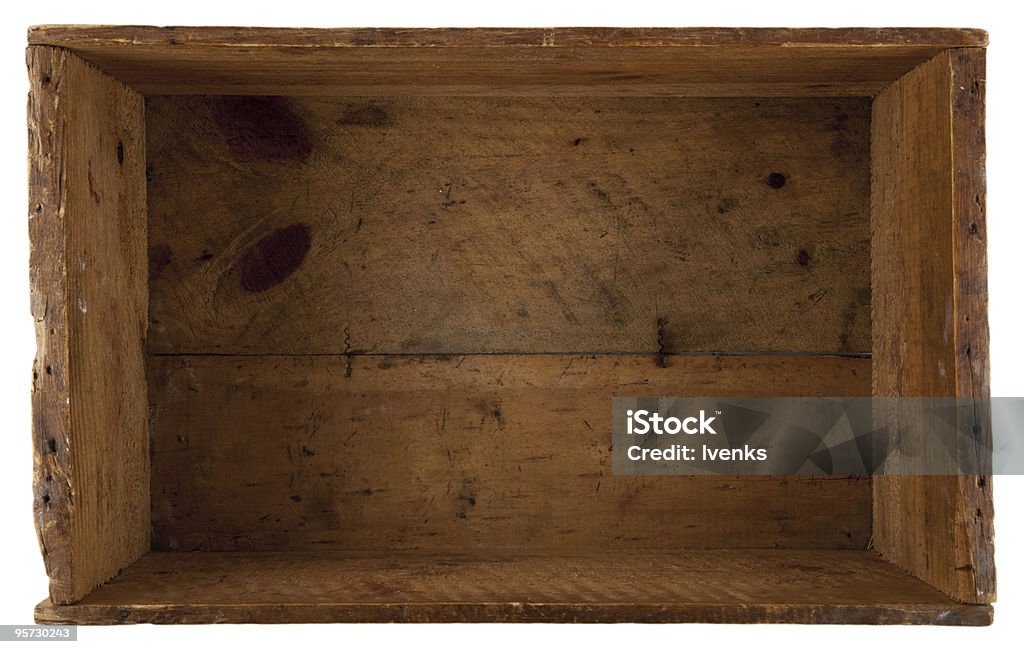 Внутри очень старый Деревянный ящик - Стоковые фото Антиквариат роялти-фри
