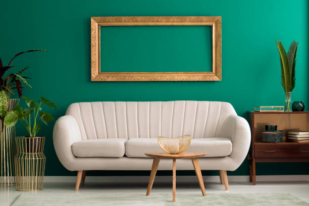 istock Mockup in green living room 957320092