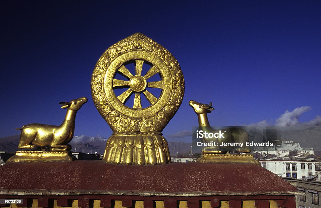 Rad des Dharma, Jokhang-Kloster, Tibet - Lizenzfrei Architektur Stock-Foto
