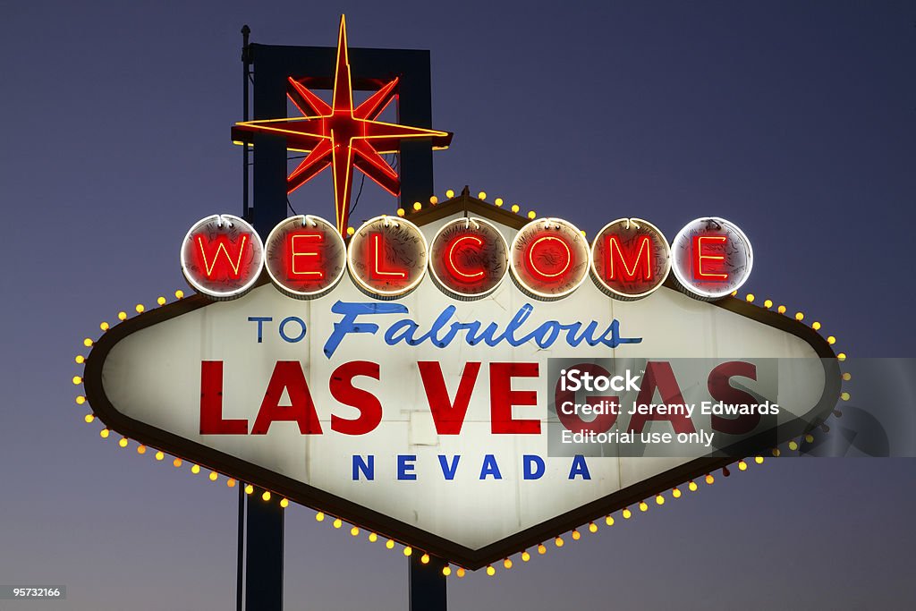 Placa de Neon de Las Vegas - Foto de stock de Las Vegas royalty-free